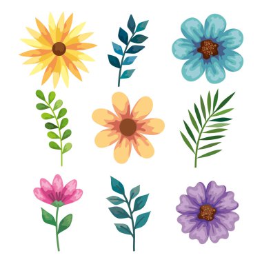 çiçekler ve yapraklar