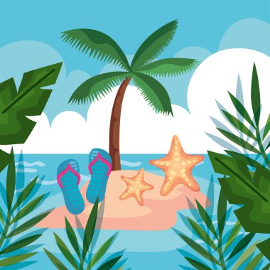 Yaz mevsimi deniz manzarası