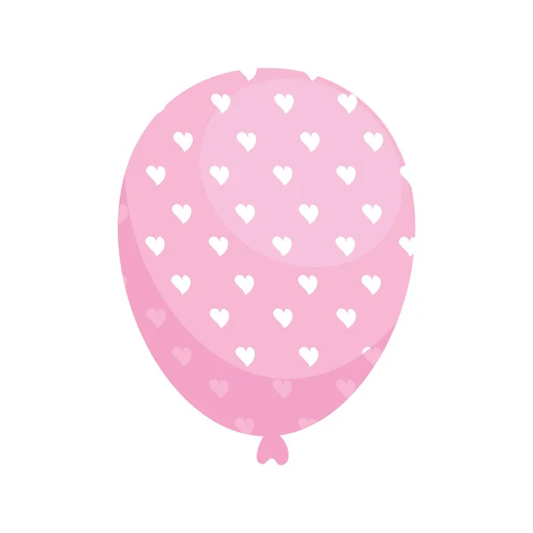 Roze ballon helium — Stockvector