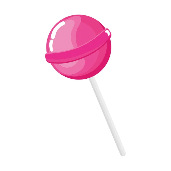 Fucsia lollipop candy — Stock Vector