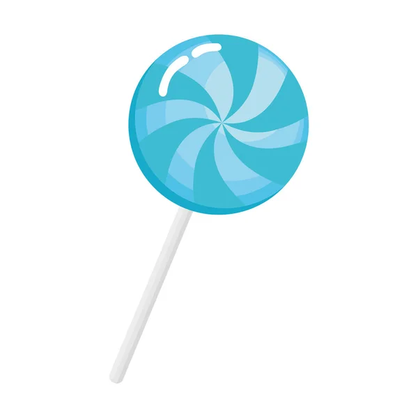 Caramelo de piruleta azul — Vector de stock