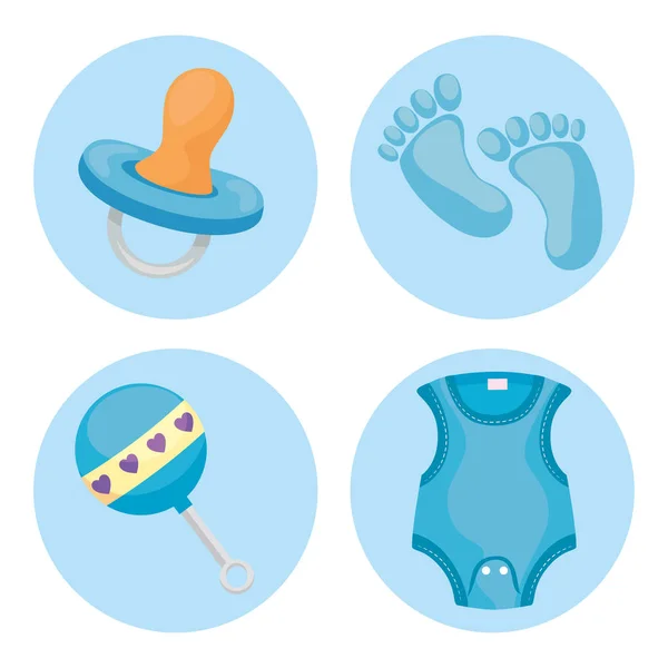 Four baby icons — Stock Vector