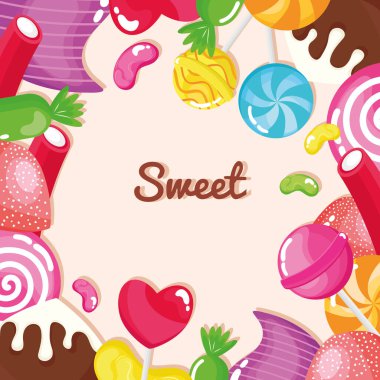 tatlı şekerler çerçevesi