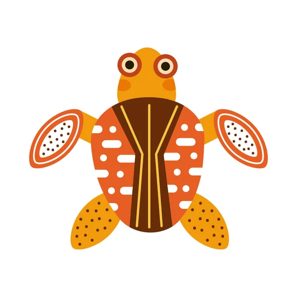 Carino anfibio tartaruga — Vettoriale Stock