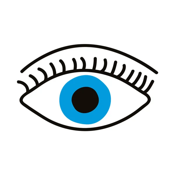 Глаз каракули стиль — стоковый вектор