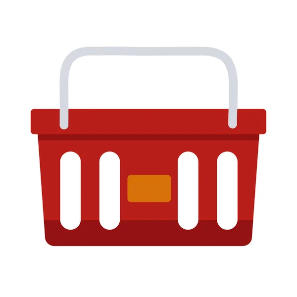 Cesta de plástico de compras — Vector de stock