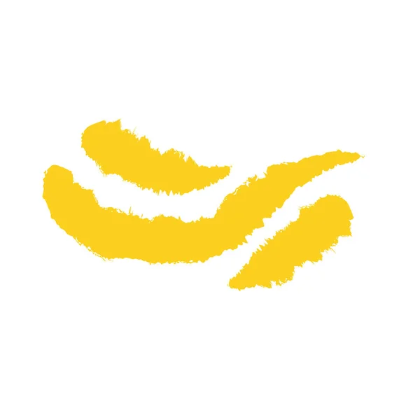 Жовті хвилі пензлик — стоковий вектор