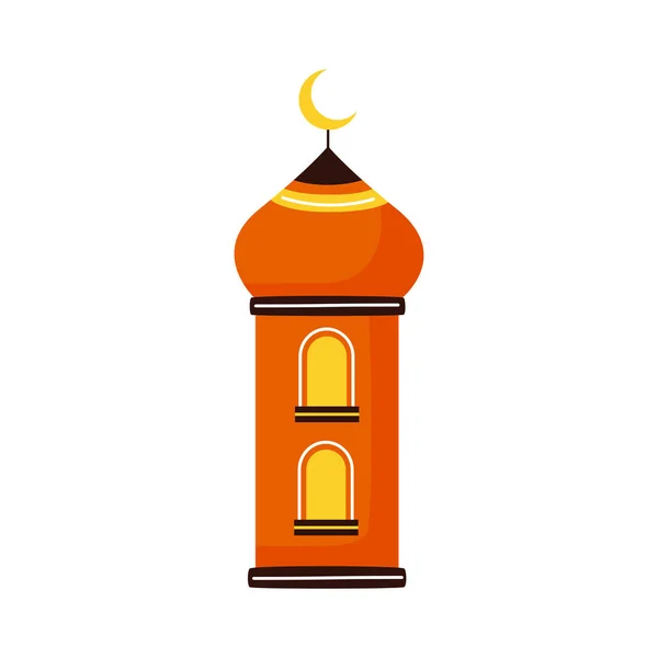 Eid mubarak templom torony — Stock Vector