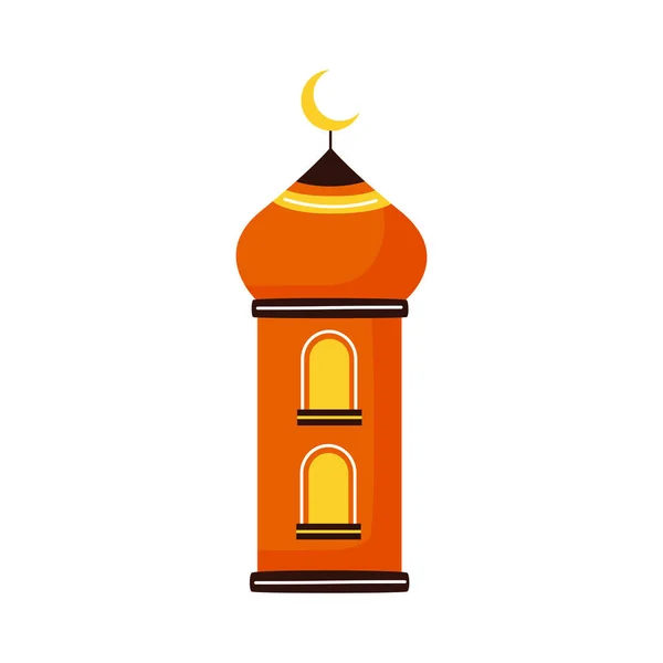 Eid mubarak temple tower — Stock Vector