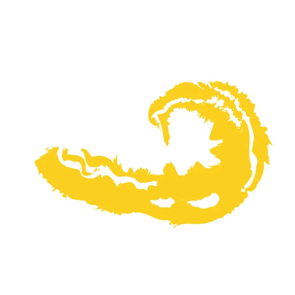 Жовта хвильова щітка — стоковий вектор