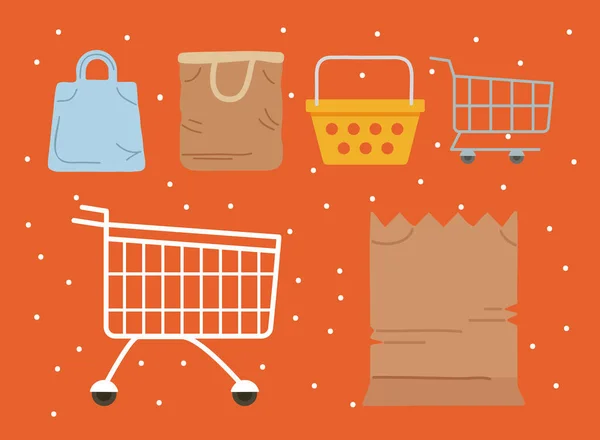 Conjunto de ícones de compras —  Vetores de Stock