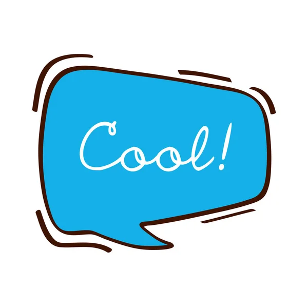 Text balloon cool — Stock Vector