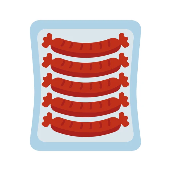 Saucisses en paquet — Image vectorielle