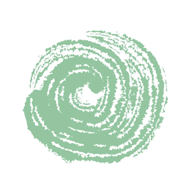 Grön cirkulär fläckpensel — Stock vektor