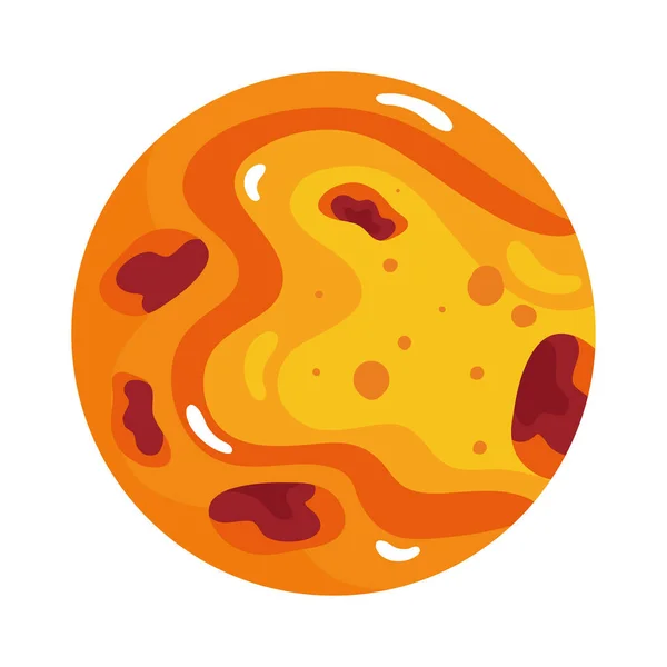 Orangefarbener Videospielplanet — Stockvektor