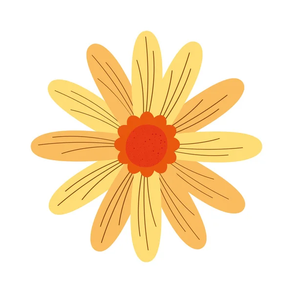 Yellow and orange flower — Stock Vector
