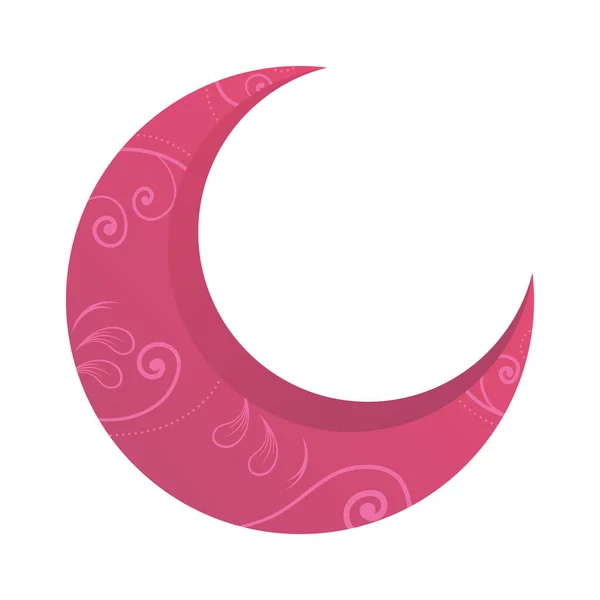Fucshia crescent moon — Stockový vektor