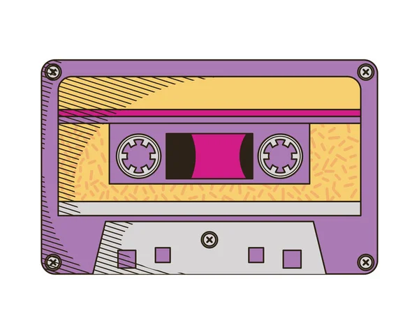 Dispositivo retro cassette — Vector de stock