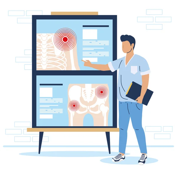 Dokter rematik laki-laki. - Stok Vektor