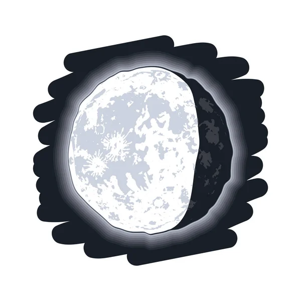 Увядающая фаза луны — стоковый вектор
