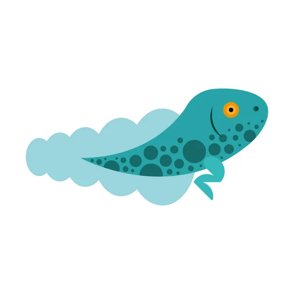 Mignon amphibien têtard — Image vectorielle