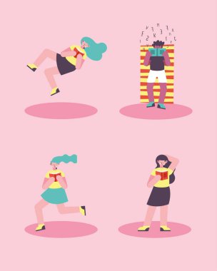 Okuma güçlüğü çeken dört kişi