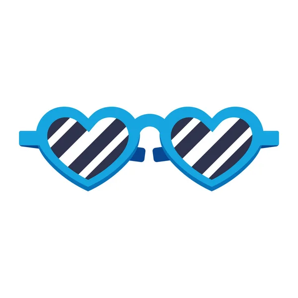 Okulary przeciwsłoneczne serca kształt — Wektor stockowy
