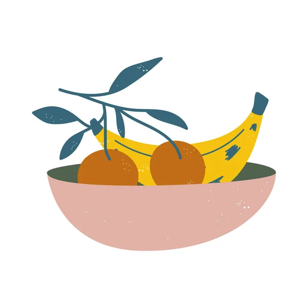 Tazón con frutas — Vector de stock