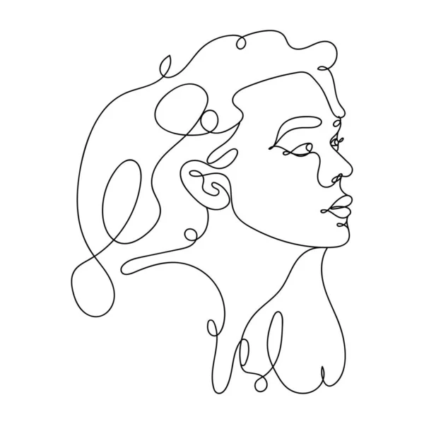 Woman profile face abstract — Stock Vector