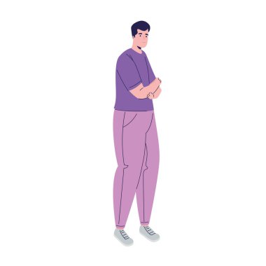 Sakallı adam ayakta