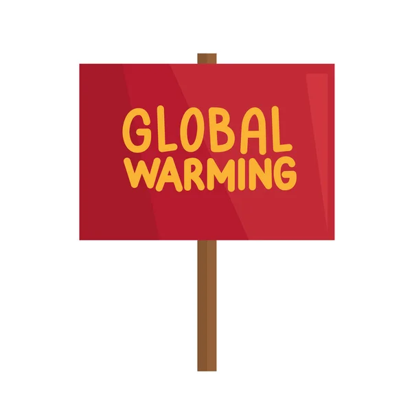 Küresel ısınma afişi — Stok Vektör
