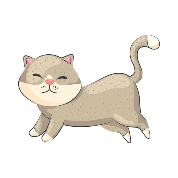 Beige schattig kat — Stockvector