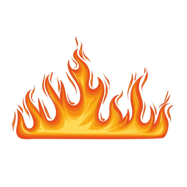 Llama de fuego ardiendo — Vector de stock