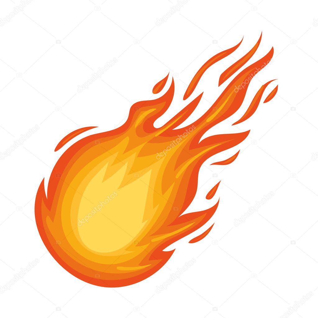fireball falling icon