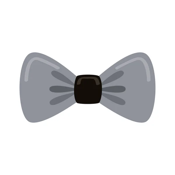 Gray bowtie accessory — Stock Vector