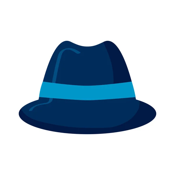 Sombrero masculino azul — Vector de stock