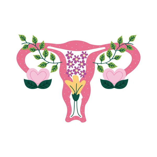 Pink vagina with leafs — Wektor stockowy