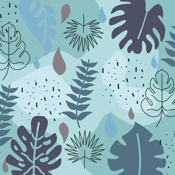 Muster botanischer Blätter — Stockvektor