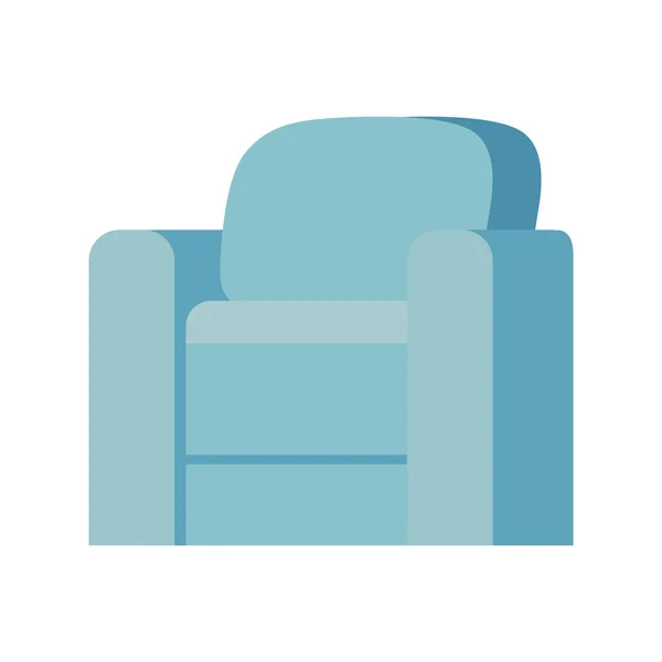Kék kanapé bútorok — Stock Vector