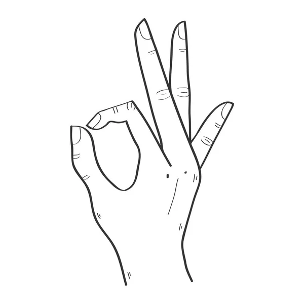 S вираз руки — стоковий вектор