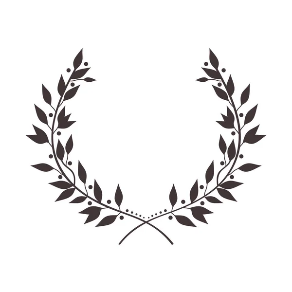 Laurel wreath crossed — Stock Vector