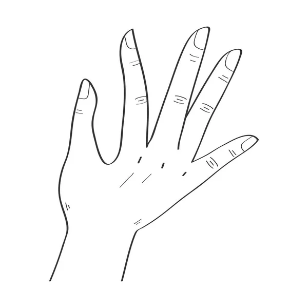 Q έκφραση χεριού — Διανυσματικό Αρχείο