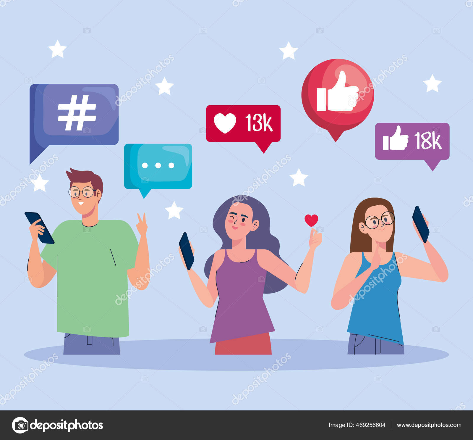 インフルエンサーストックベクター ロイヤリティフリーインフルエンサーイラスト Depositphotos