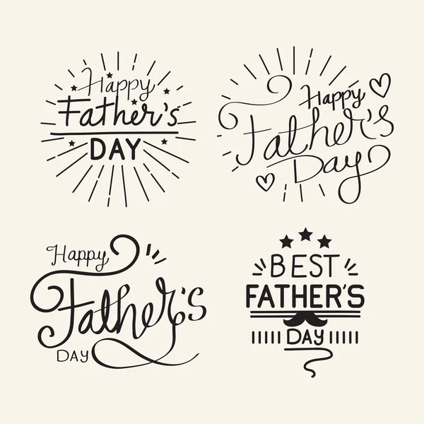 Fathers days letterings — Stock Vector