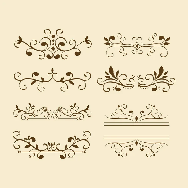 Seven dividers victorians — Stock Vector