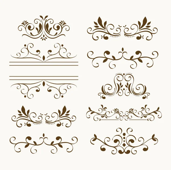 Diez divisores victorianos — Vector de stock