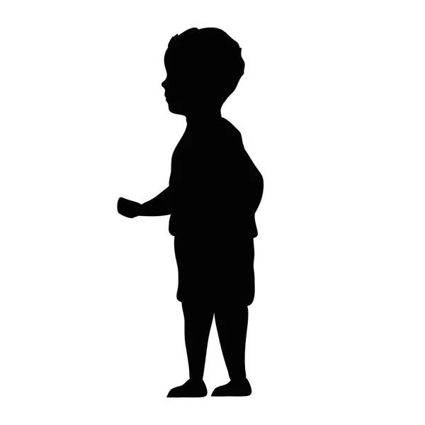 Niño caminando silueta — Archivo Imágenes Vectoriales