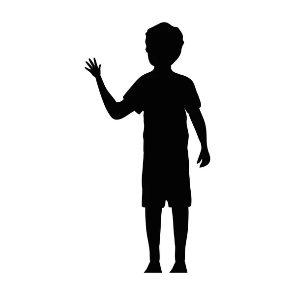 Jongen silhouet pictogram — Stockvector