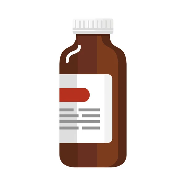 Brown bottle drug — Stock Vector