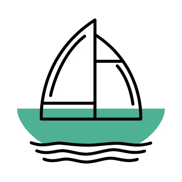 帆船輸送アイコン — ストックベクタ